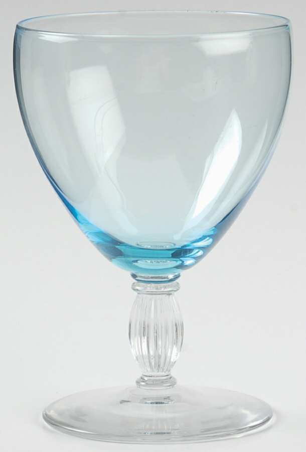Delhi Light Blue (Cerulean) Water Goblet by Bryce-1