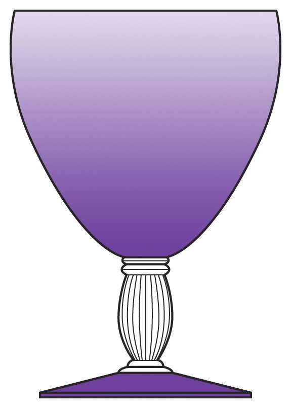 Delhi Amethyst (Amethyst Bowl and Foot) Water Goblet by Bryce-1