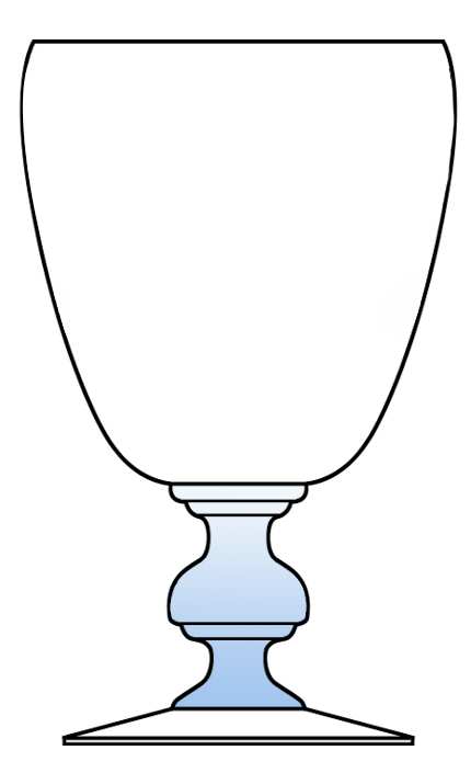 Early American Blue Water Goblet by Bryce-1