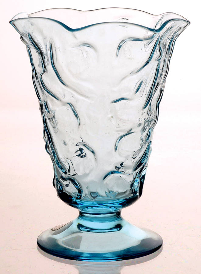 El Rancho Cerulean 5" Footed Vase by Bryce-1