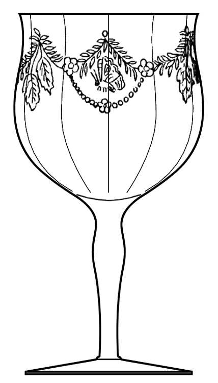 Etch 322 Water Goblet by Bryce-1