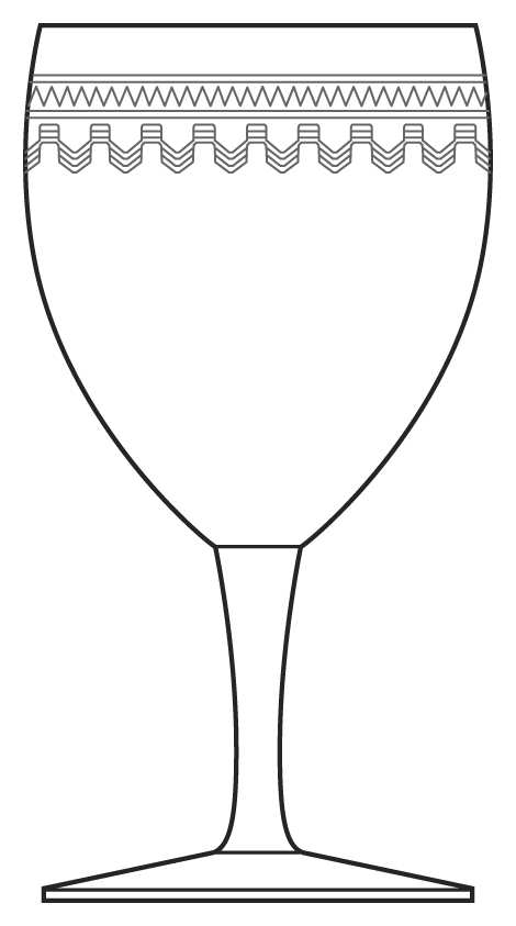 Etch 334 Water Goblet by Bryce-1