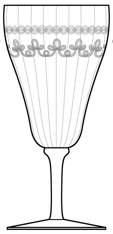 Etch 374 Water Goblet by Bryce-1