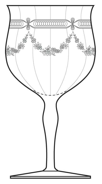 Etch 375 1-2-1 Water Goblet by Bryce-1