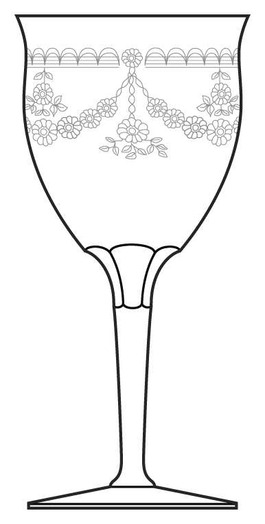 Etch 485 Water Goblet by Bryce-1