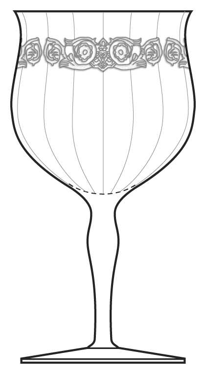 Etch 490-1 Water Goblet by Bryce-1