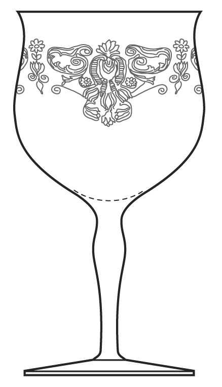 Etch 535 (Stem #350) Water Goblet by Bryce-1