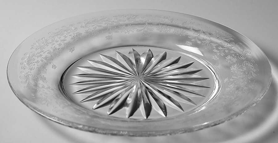 Fern Leaf (Stem 854, Etched) Luncheon Plate by Bryce-1
