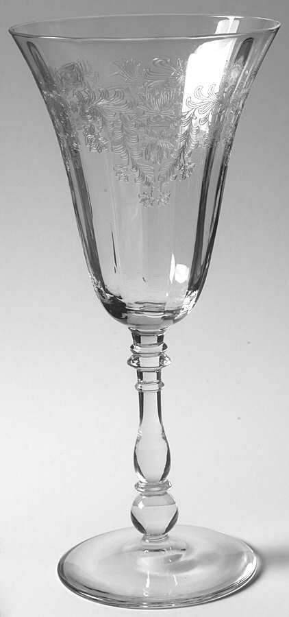 Fern Leaf (Stem 854, Etched) Water Goblet by Bryce-1