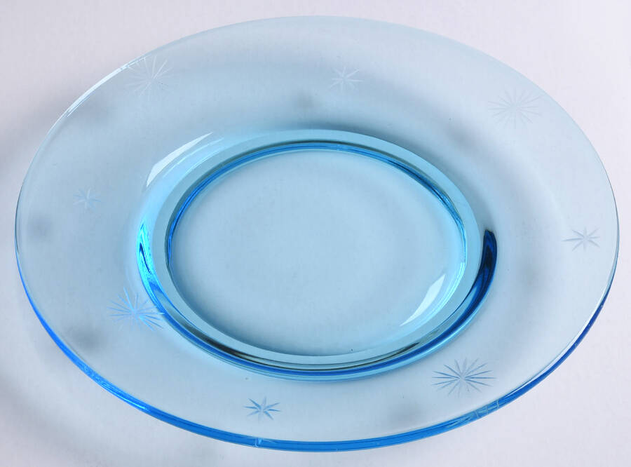 Festival Blue Luncheon Plate by Bryce-1