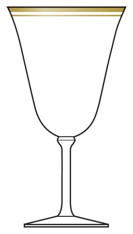 Gold Band No. 9 Water Goblet by Bryce-1