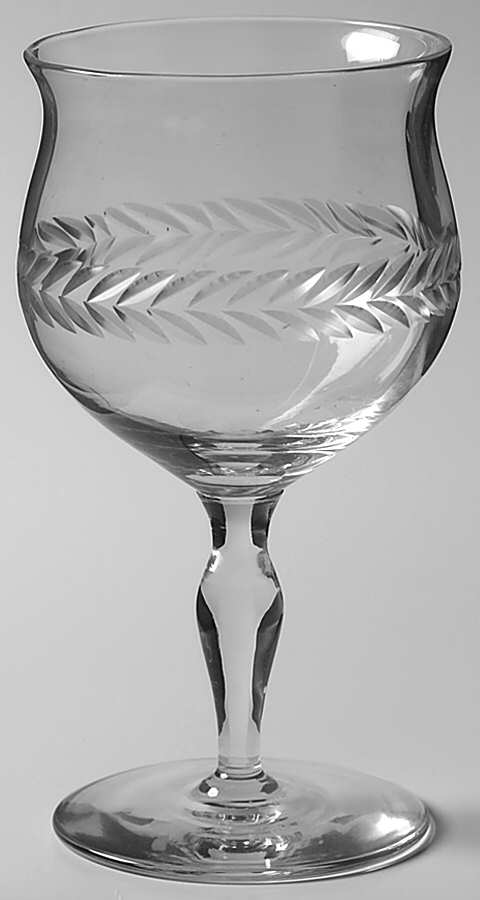 Laurel (Optic) Water Goblet by Bryce-1