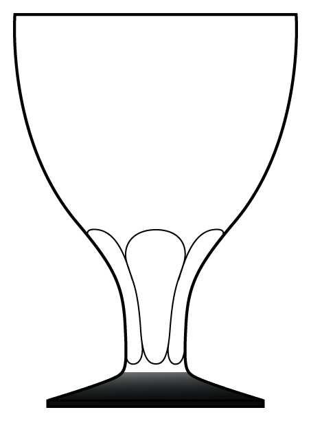 Mode (Clear, Black Base) Water Goblet by Bryce-1