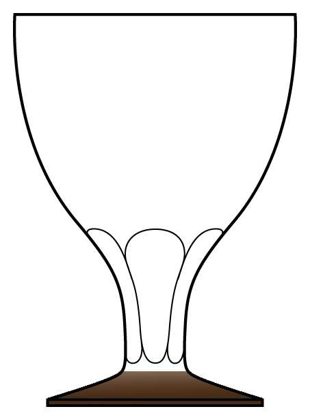 Mode (Clear, Brown Base) Water Goblet by Bryce-1