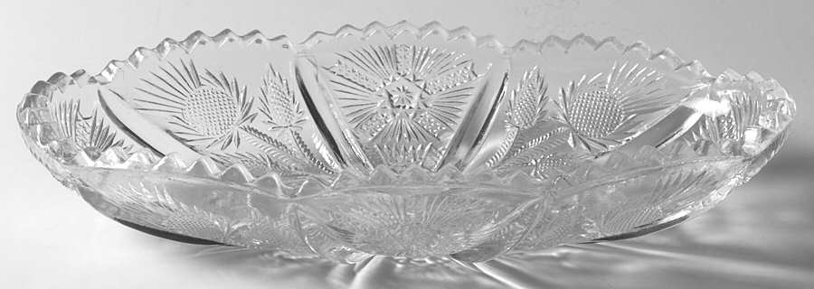 Panelled Thistle 8" Oval Relish by Higbee-1