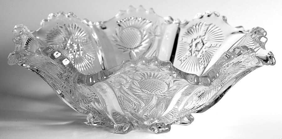 Panelled Thistle 9" Round Crimped Bowl by Higbee-1