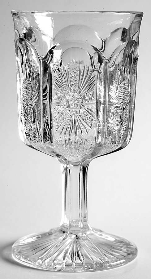 Panelled Thistle Water Goblet by Higbee-1