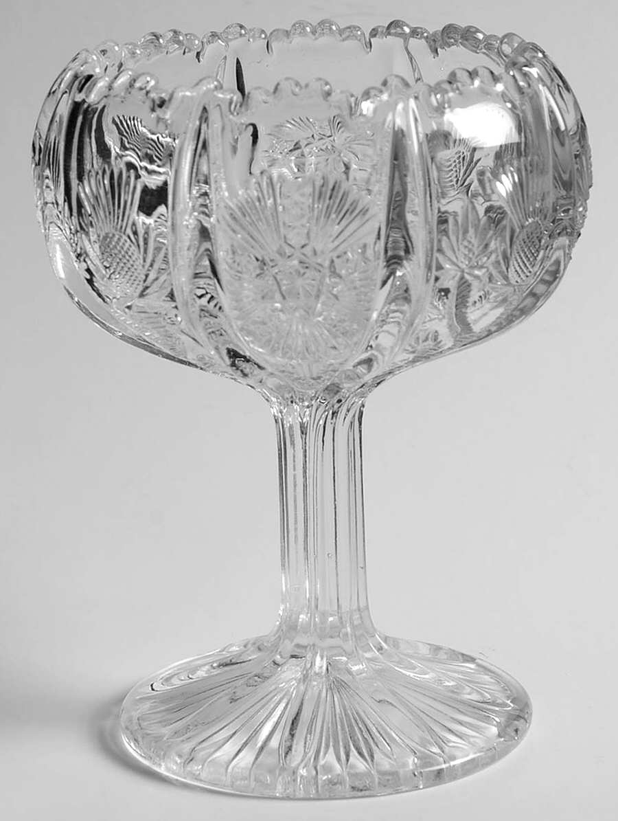 Panelled Thistle Round Compote (Height X Width) by Higbee-1