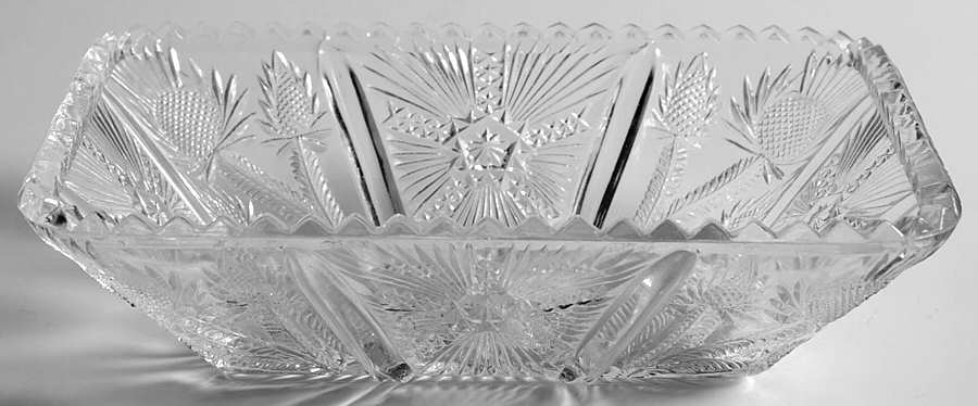 Panelled Thistle 7" Rectangular Bowl by Higbee-1