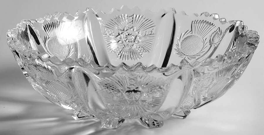 Panelled Thistle 7" Round Bowl by Higbee-1