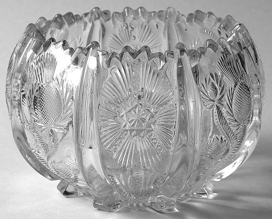 Panelled Thistle 5" Rose Bowl by Higbee-1