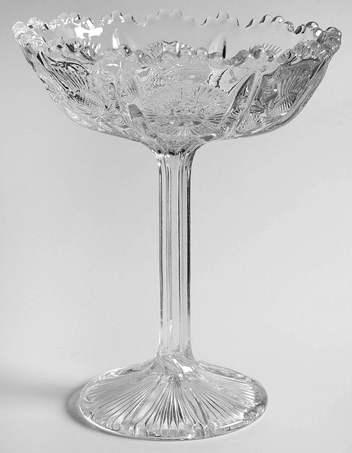 Panelled Thistle 7" Footed Tall Comport by Higbee-1