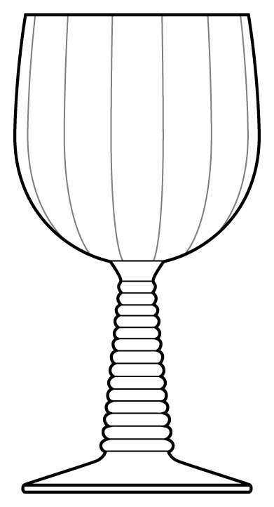 Ringmont Clear (Stem 791, Optic) Water Goblet by Bryce-1