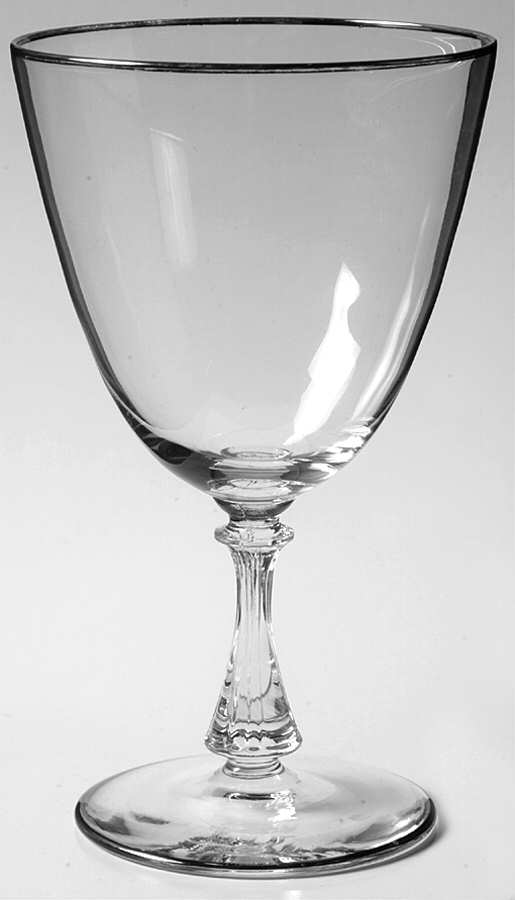 Roslyn (Platinum Trim) Water Goblet by Bryce-1