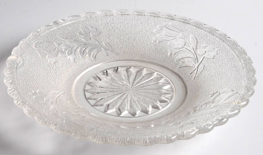 Rose in the Snow Clear Bread & Butter Plate by Bryce-1