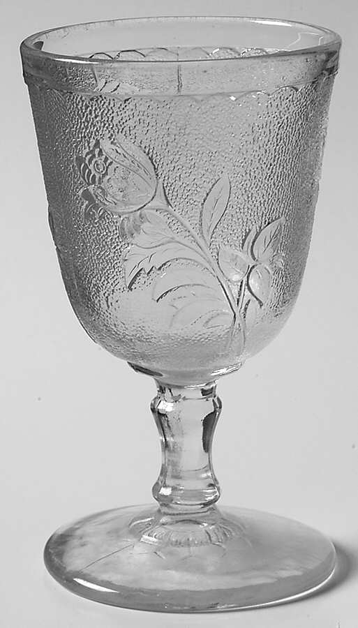 Rose in the Snow Clear Water Goblet by Bryce-1