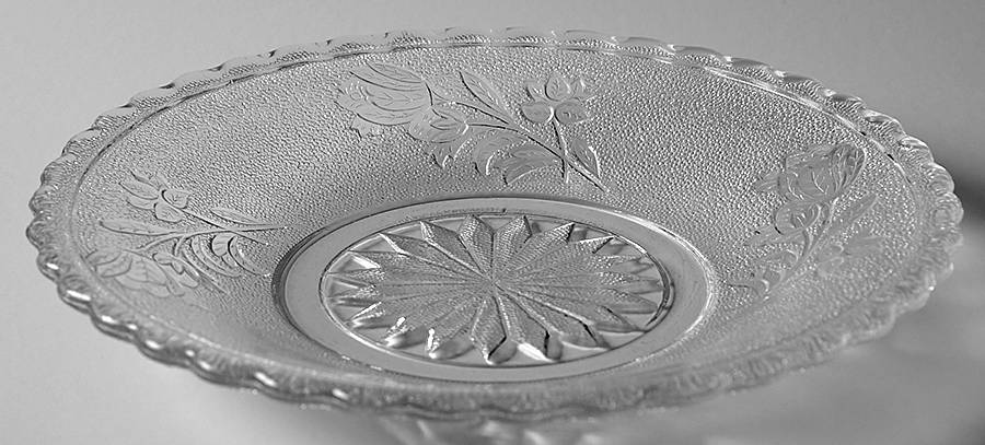 Rose in the Snow Clear 7" Salad Plate by Bryce-1