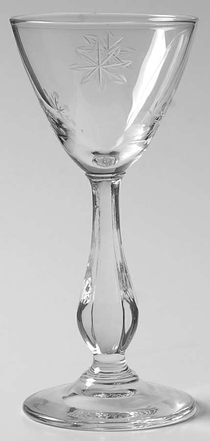 Snowflake (Cut #276 1-2) Cordial Glass by Bryce-1