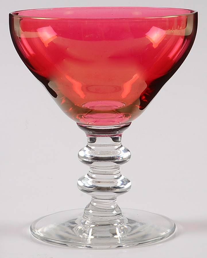 Springtime Cranberry (Stem 688) Champagne/Tall Sherbet by Bryce-1