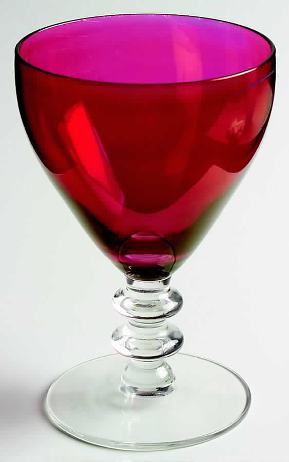 Springtime Cranberry (Stem 688) Water Goblet by Bryce-1