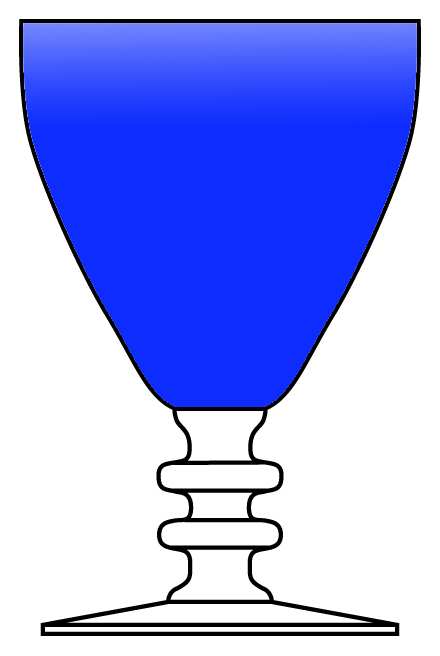 Springtime Cobalt Blue (Stem 688) Water Goblet by Bryce-1