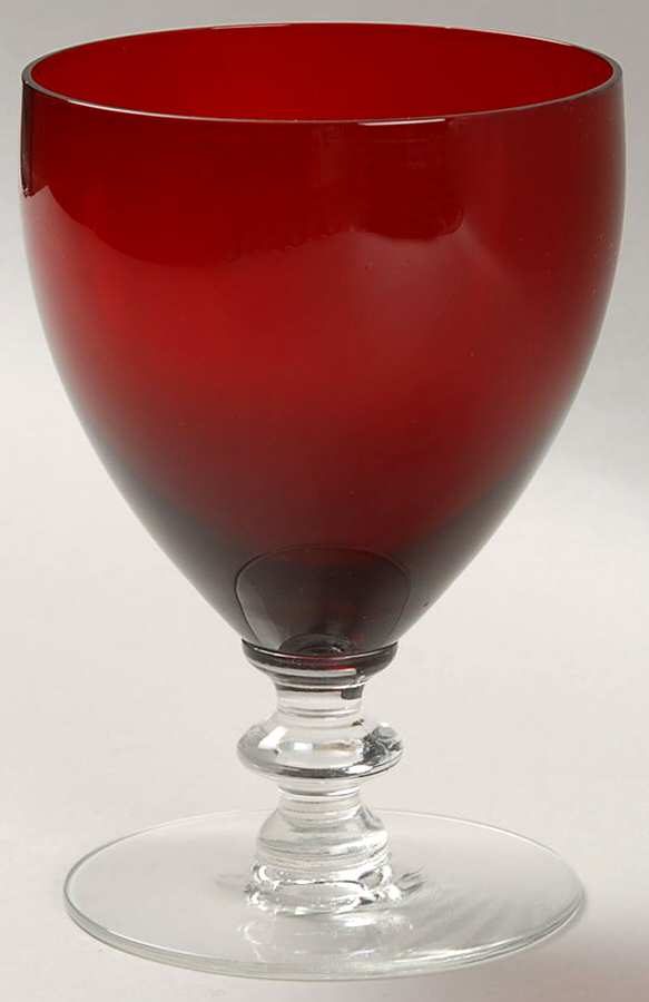 Springtime Ruby (Stem 688) Low Water Goblet by Bryce-1