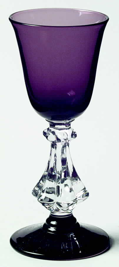Symphony (Amethyst Bowl & Foot) Cordial Glass by Bryce-1