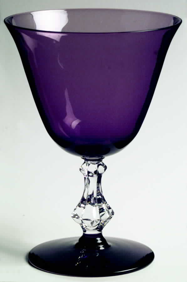 Symphony (Amethyst Bowl & Foot) Water Goblet by Bryce-1