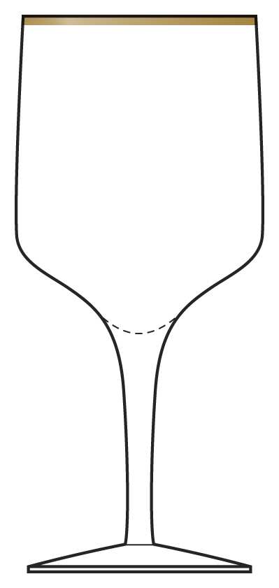 Tiara Gold Water Goblet by Bryce-1