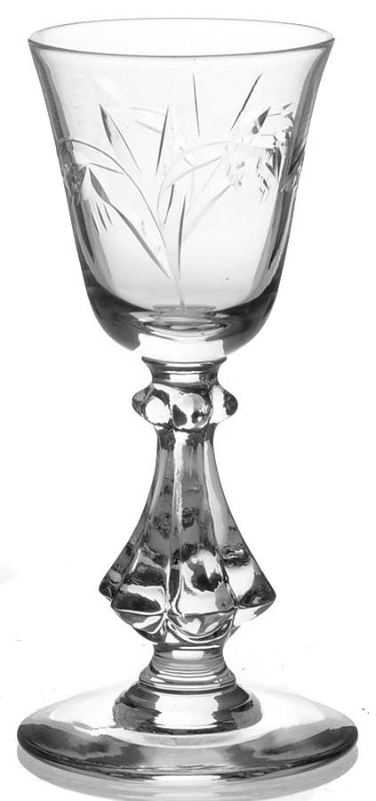 Woodflower (Cut) Cordial Glass by Bryce-1