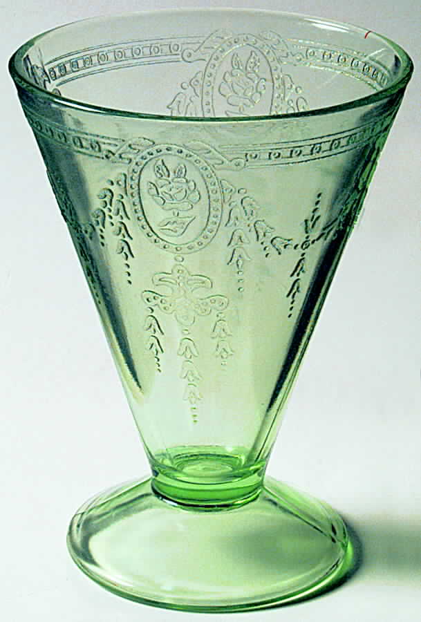 Rose Cameo Green Footed Tumbler by Belmont Tumbler -1