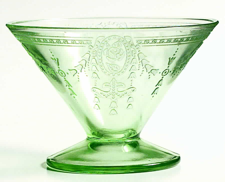 Rose Cameo Green Low Sherbet by Belmont Tumbler -1