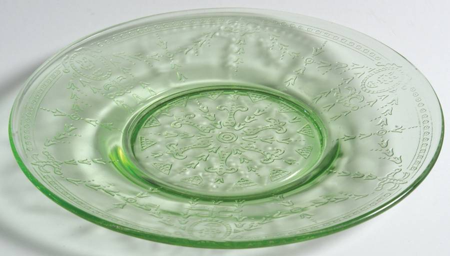 Rose Cameo Green 7" Salad Plate by Belmont Tumbler -1