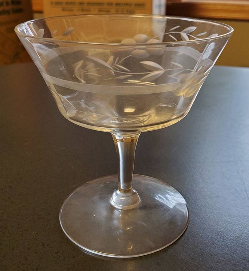 Cut 52 Clear Low Sherbet by Bartlett Collins-1