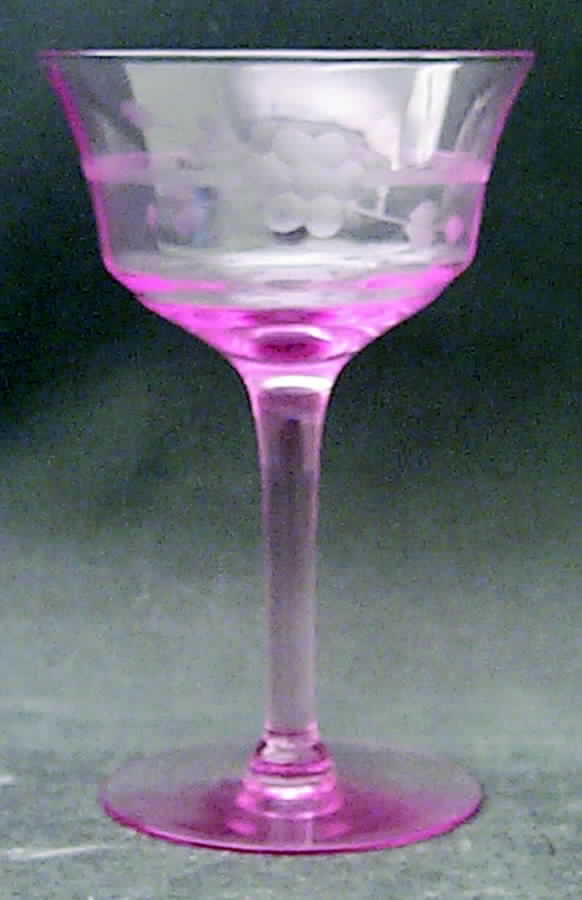 Cut 52 Pink Champagne/Tall Sherbet by Bartlett Collins-1