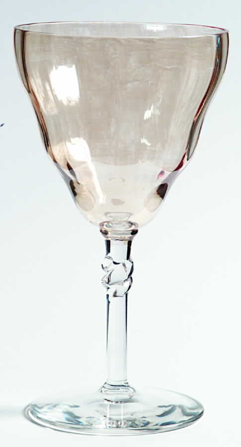 325 Amber (Amber Bowl, Clear Stem) Water Goblet by Bryce-1