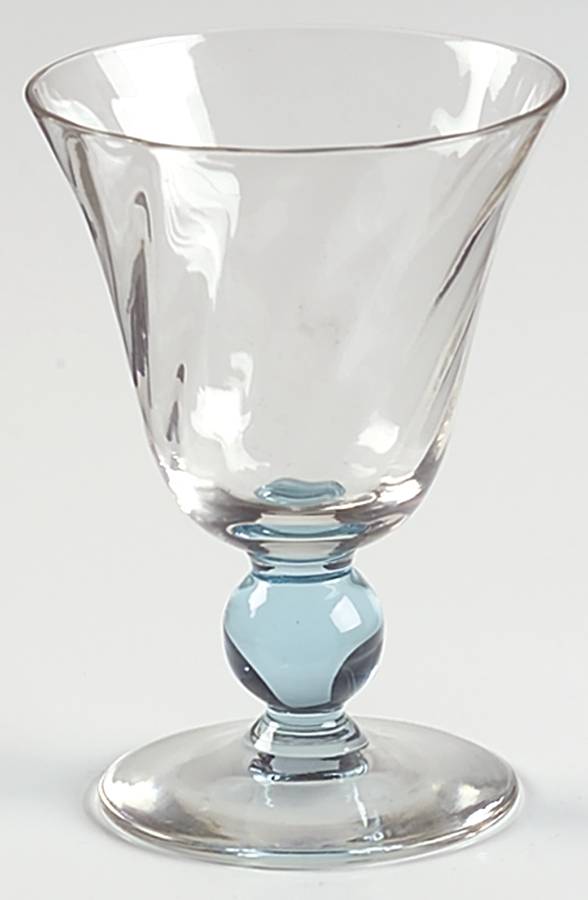 Apollo Cerulean (Blue Stem, Swirl Optic) Wine Glass by Bryce-1