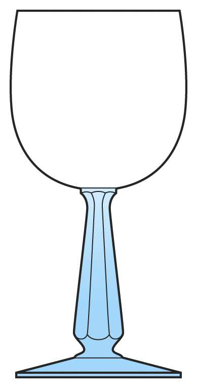 856 Cerulean Blue Water Goblet by Bryce-1