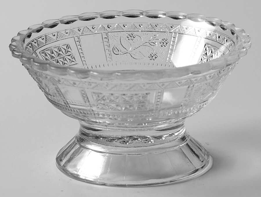 Panelled Forget Me Not Sauce Dish/Footed by Bryce-1