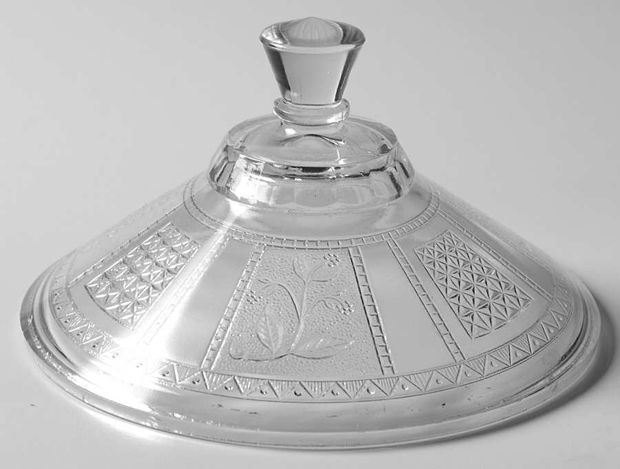 Panelled Forget Me Not Lid for 3" X 5" Round Compote by Bryce-1